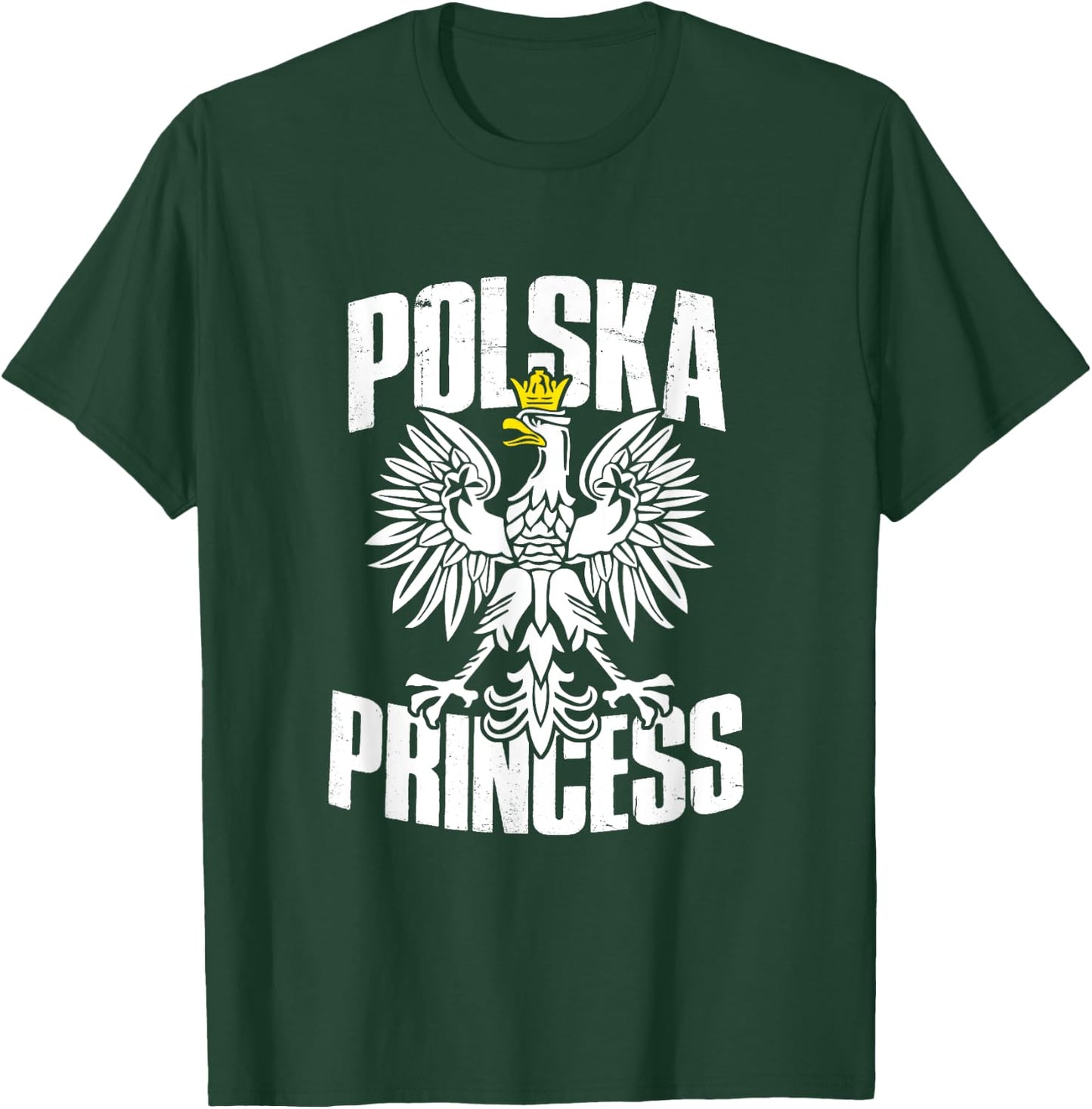 Polska Princess Retro Vintage Eagle Polish Pride Poland T-Shirt - T-Shirt | Forest