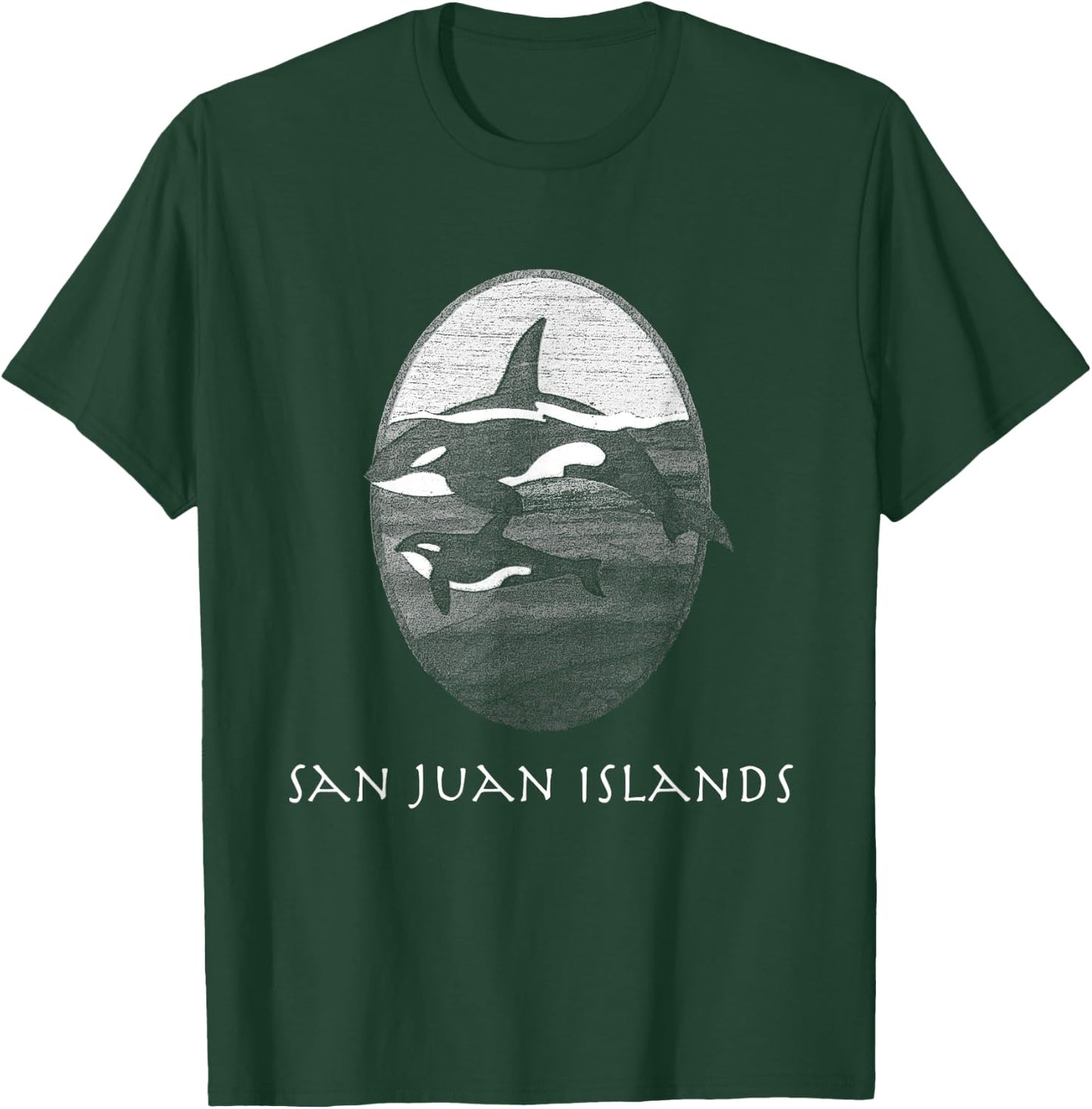 San Juan Islands WA Orca Killer Whales Pacific Northwest PNW T-Shirt - T-Shirt | Forest
