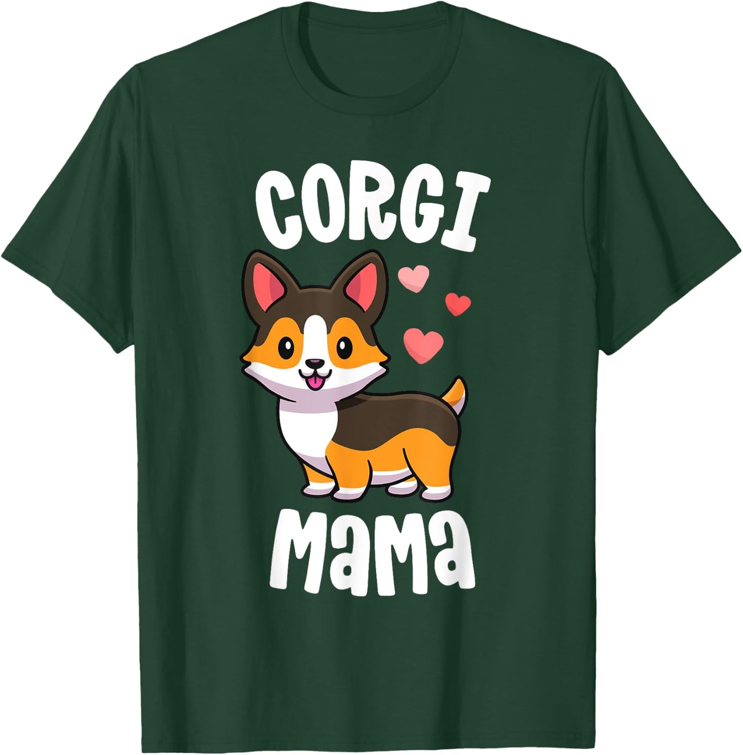 Corgi Mom Shirts Dog Mama Red Tricolour Corgi T-Shirt - T-Shirt | Forest