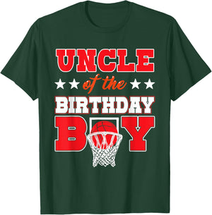 Basketball Party Uncle of the Birthday Boy Baller Family Men T-Shirt - T-Shirt | Forest