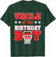 Basketball Party Uncle of the Birthday Boy Baller Family Men T-Shirt - T-Shirt | Forest