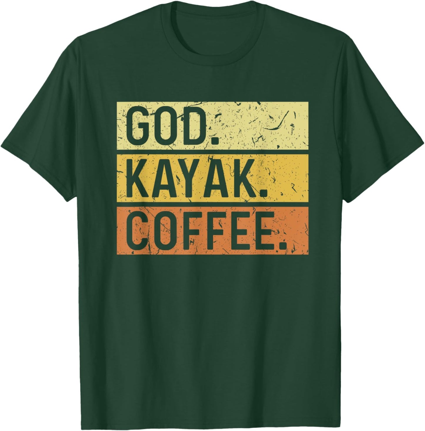 God Kayak Coffee Jesus Kayaking Kayaker T-Shirt - T-Shirt | Forest