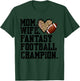 Mom Wife Fantasy Football Champion Funny Football Mom Game T-Shirt - T-Shirt | Forest