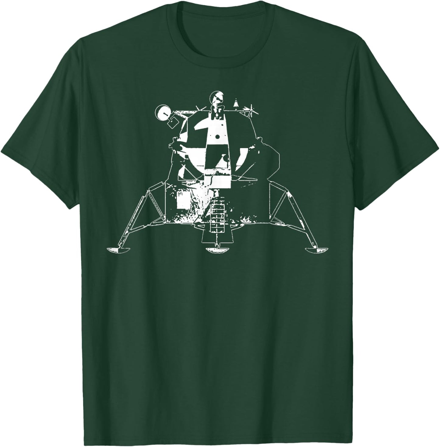Lunar Lander Floating Sketch T-Shirt - T-Shirt | Forest