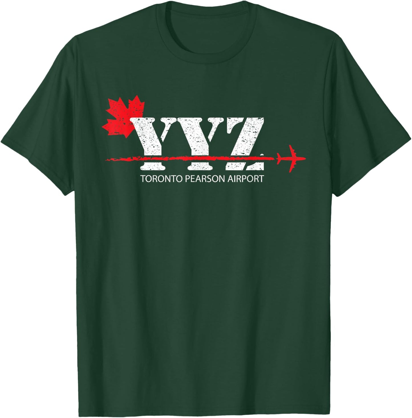 Retro Vintage Toronto YYZ Maple Leaf Airport Code T-Shirt - T-Shirt | Forest