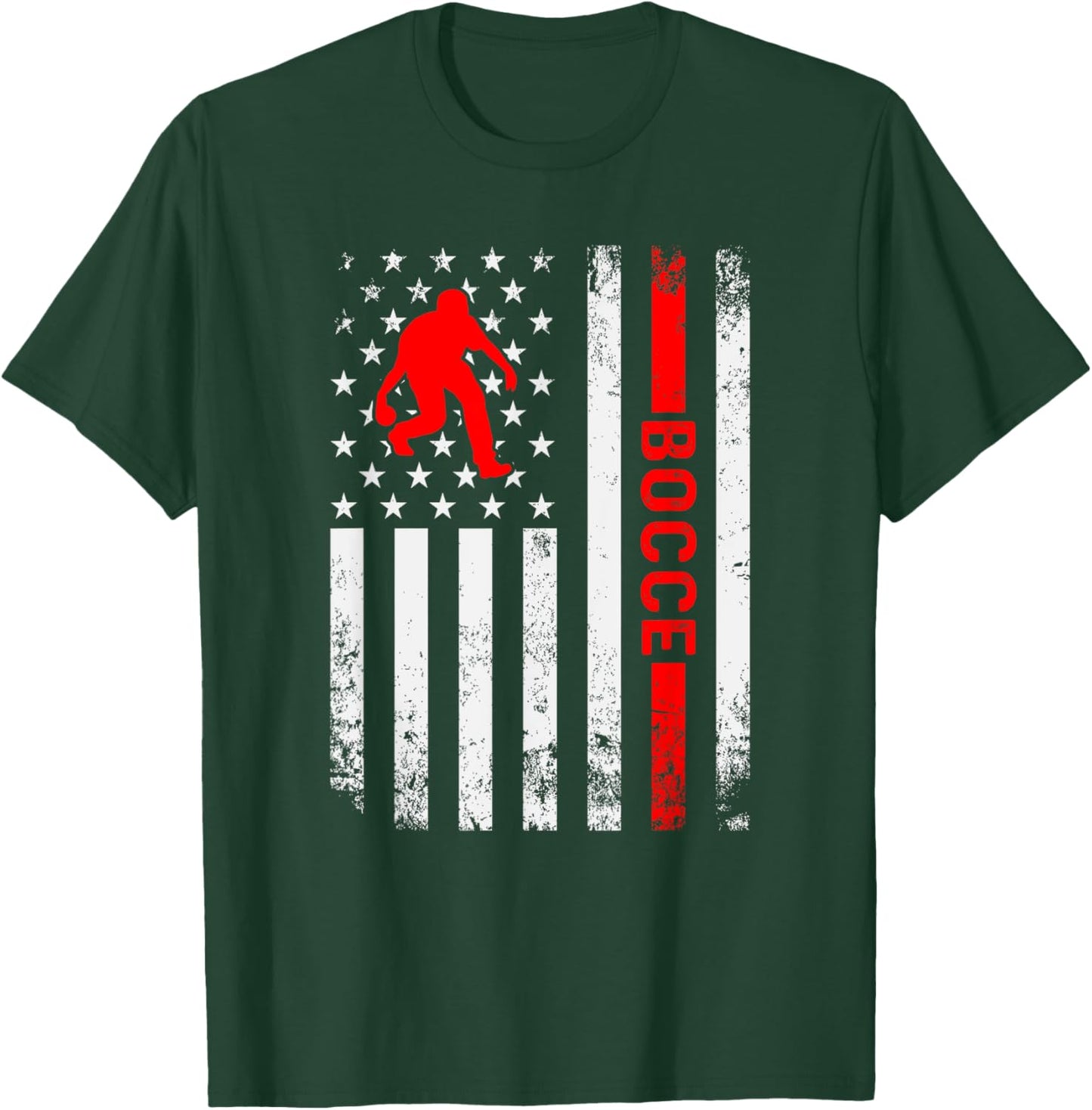 Vintage Bocce Player - Bocce Ball Fans - Bocce Ball Player T-Shirt - T-Shirt | Forest