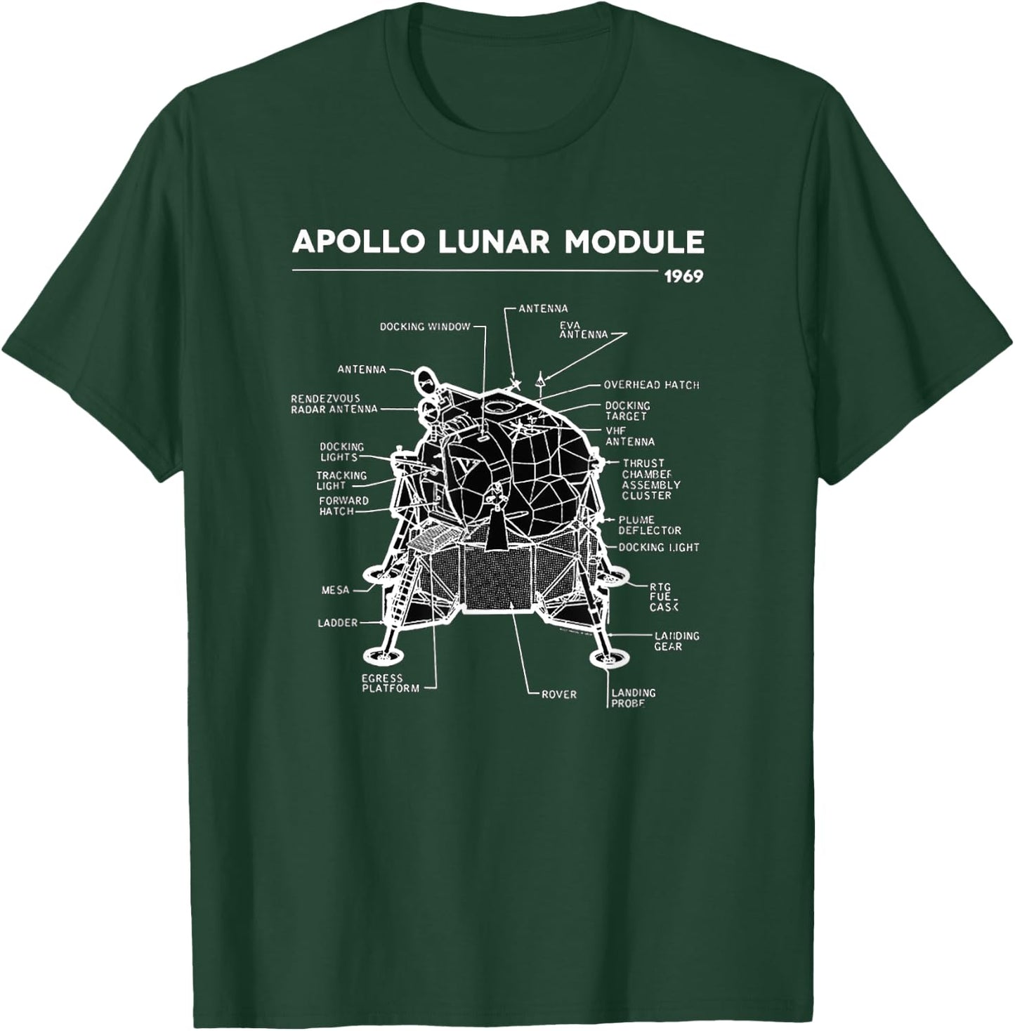 Lunar Module First Moon Landing 1969 T-Shirt - T-Shirt | Forest
