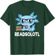 Readsolotl Blue Kawaii Axolotl Book Lover Funny Reading Kids T-Shirt - T-Shirt | Forest