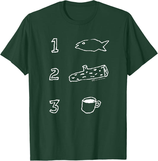 Twin Peaks Coffee Log Fish T-Shirt - T-Shirt | Forest
