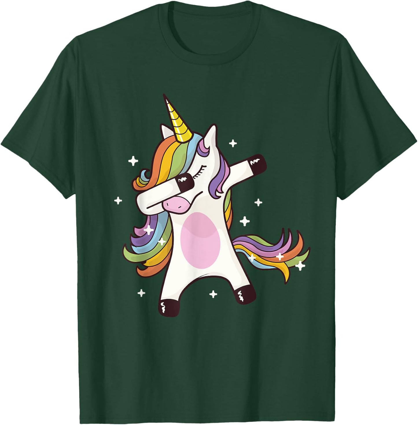 Dabbing Unicorn T-Shirt - T-Shirt | Forest