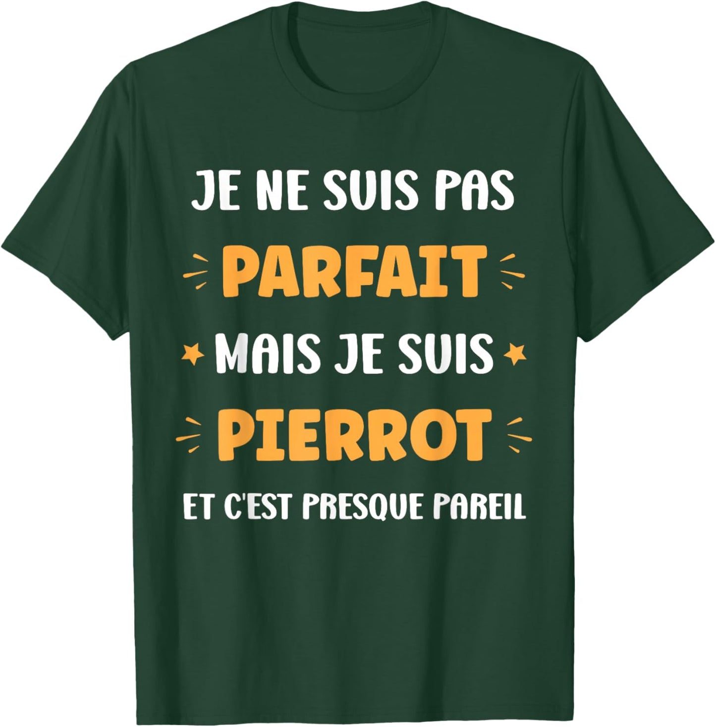 First name I'm not perfect but I'm Pierrot , Black, S T-Shirt - T-Shirt | Forest