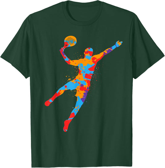 Padel Player Colorful Platform Tennis Paddleball Boys Padel T-Shirt - T-Shirt | Forest
