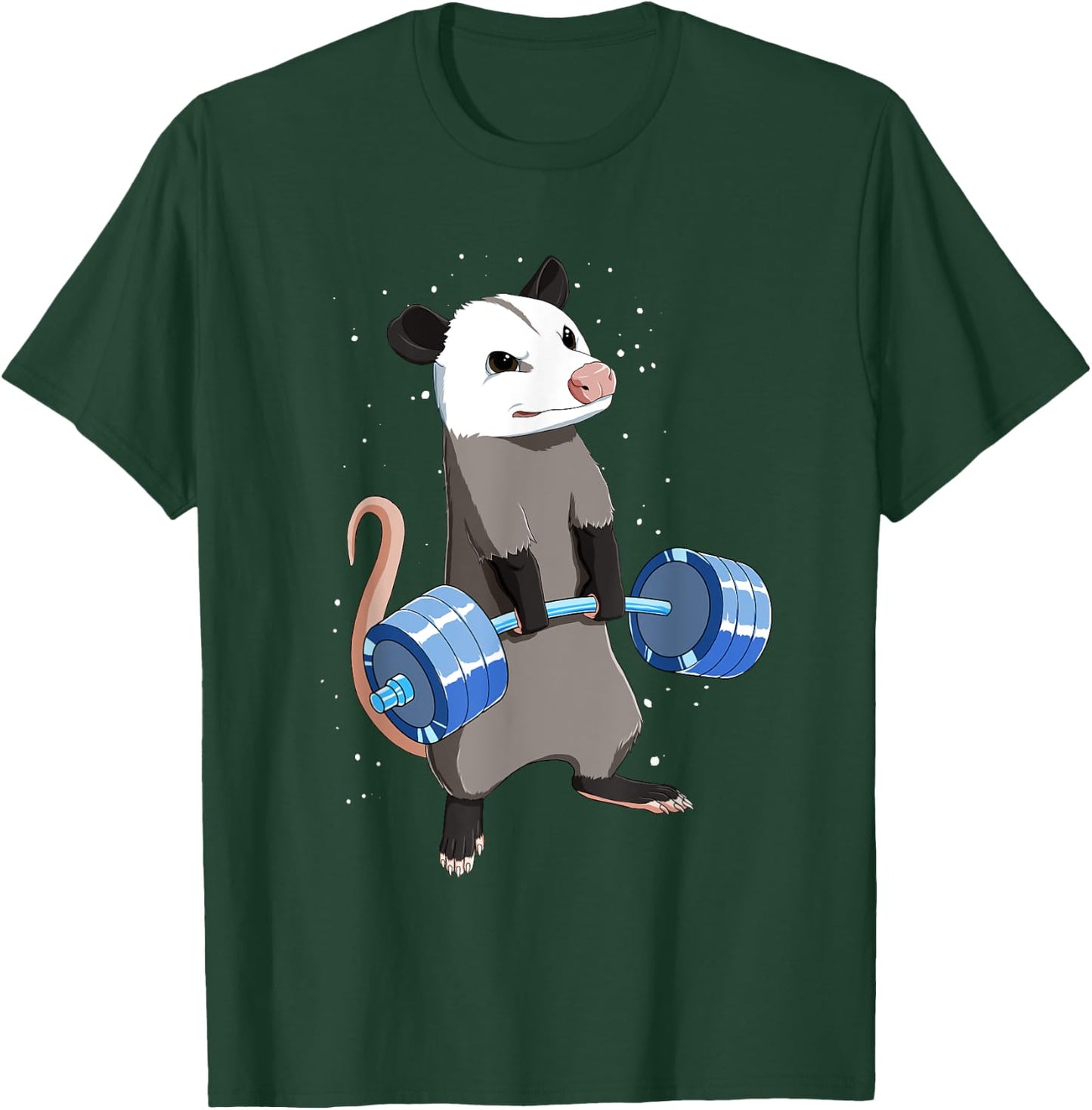 Funny Weightlifting Opossum T-Shirt - T-Shirt | Forest