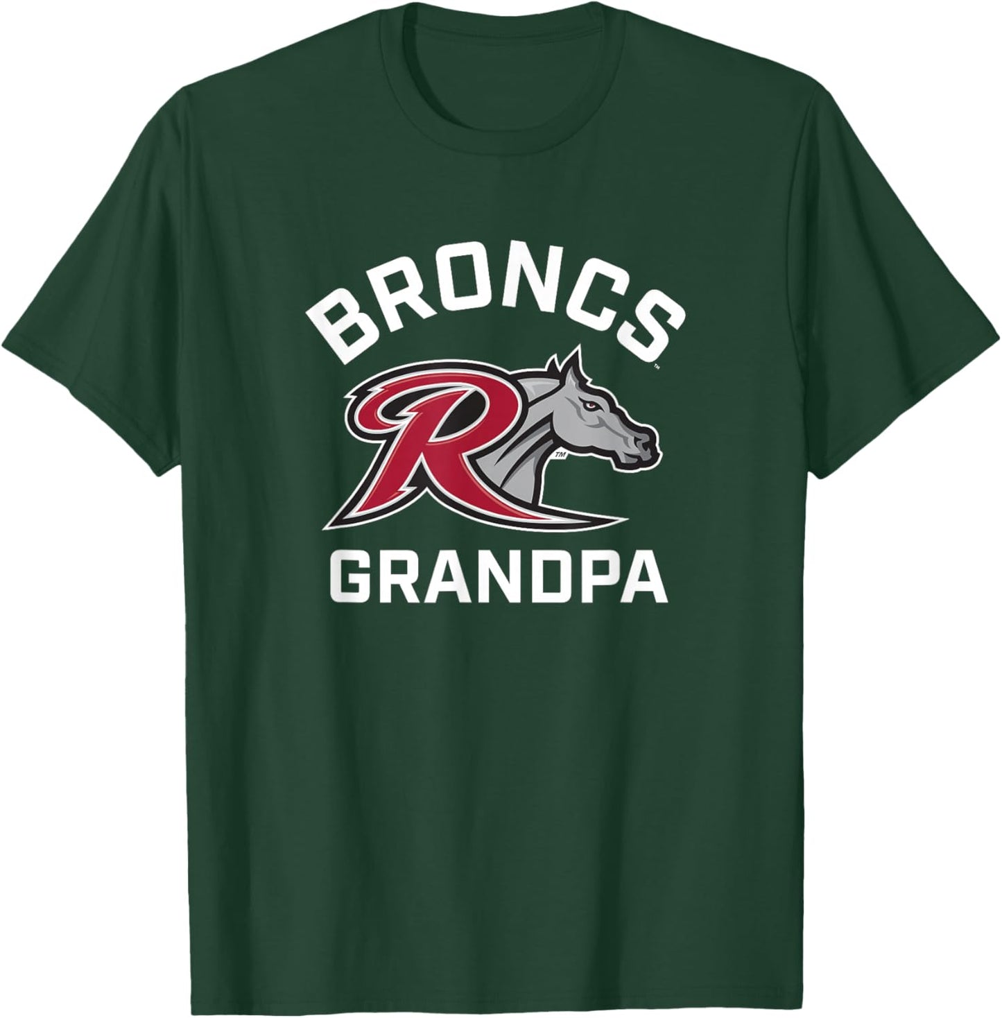 Rider University Broncs Arched Grandpa T-Shirt - T-Shirt | Forest