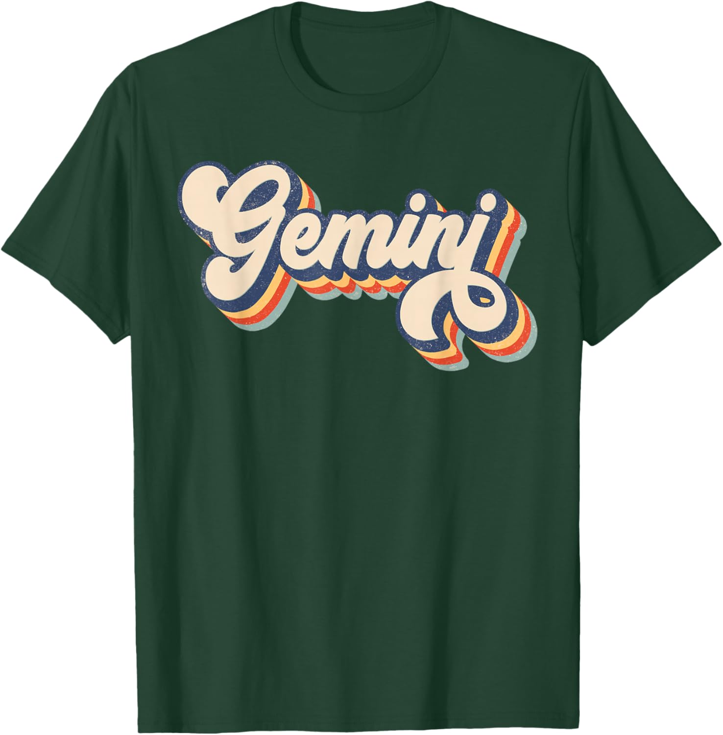 Gemini Retro Zodiac Sign May June Birthday T-Shirt - T-Shirt | Forest