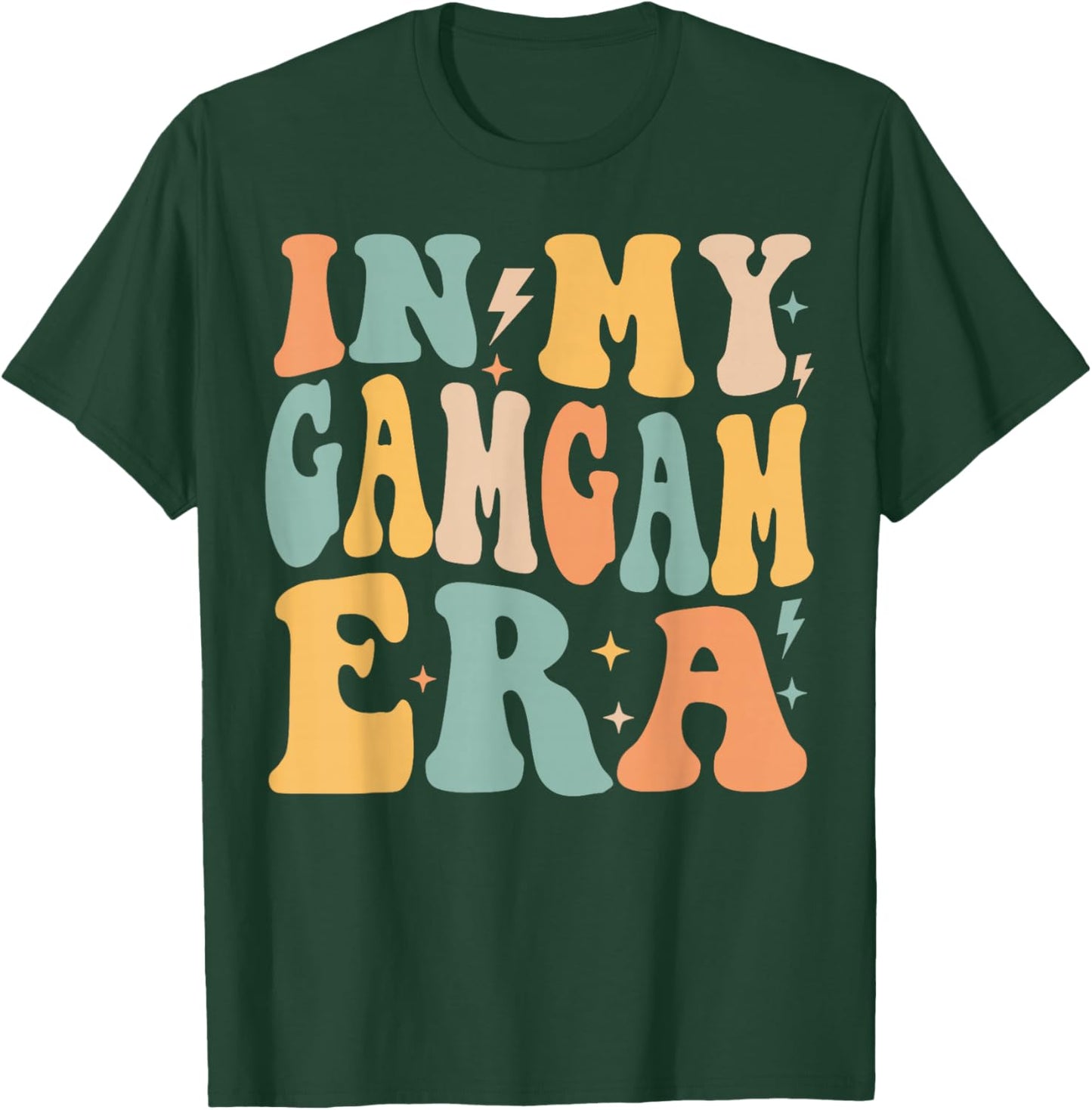 Retro Groovy In My Gamgam Era Mother's Day T-Shirt - T-Shirt | Forest