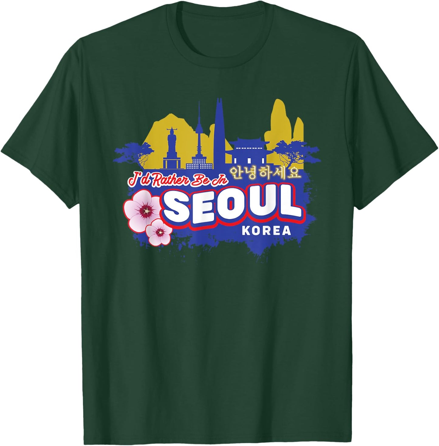I'd Rather Be In Seoul Korea Vintage Souvenir T-Shirt - T-Shirt | Forest
