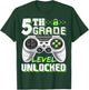 5th Grade Level Unlocked Video Game Back to School Boys T-Shirt - T-Shirt | Forest