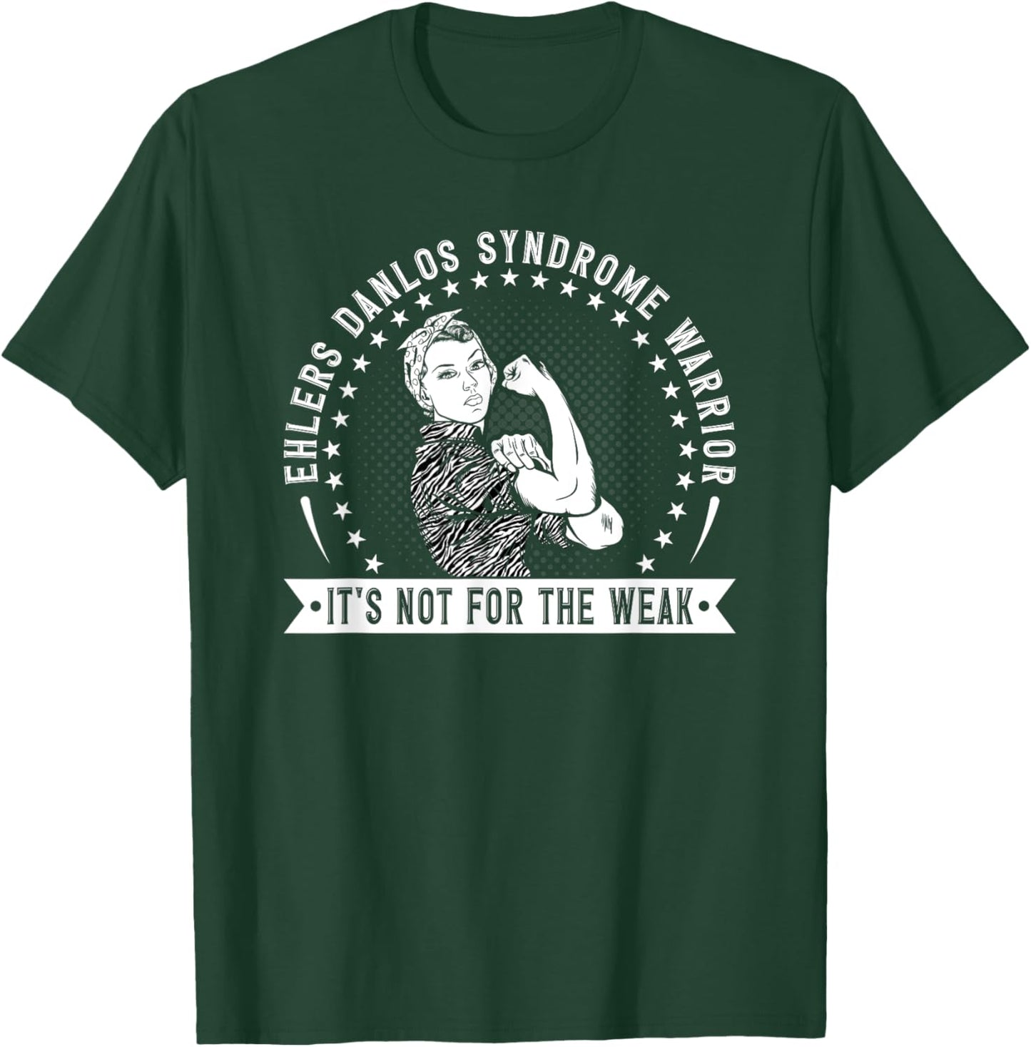 Ehlers Danlos Syndrome Warrior Zebra Stripes EDS T-Shirt - T-Shirt | Forest