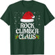 Rock Climber Claus Christmas Lights Pajama Family Matching T-Shirt - T-Shirt | Forest