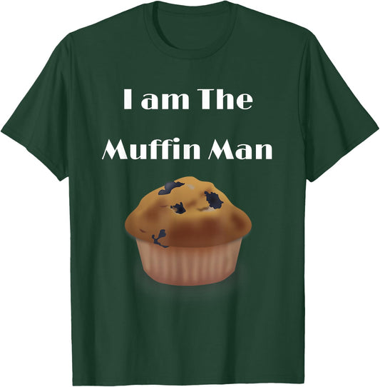 I am the Muffin Man depicting Blueberry Muffin T-Shirt - T-Shirt | Forest