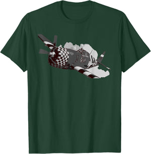 P-47 Thunderbolt Warbird Warplane Aircraft T-Shirt - T-Shirt | Forest
