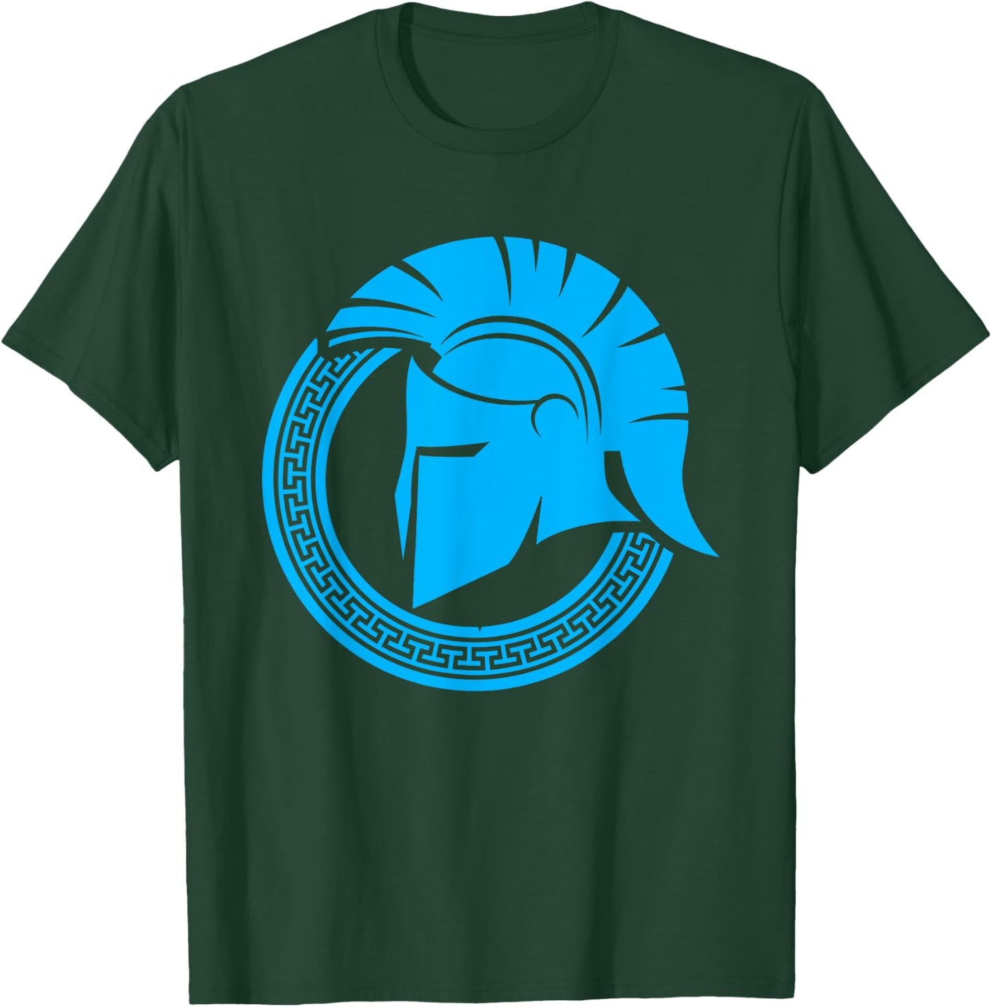 Spartan Warrior Helmet Ancient Greek Gym T-Shirt - T-Shirt | Forest