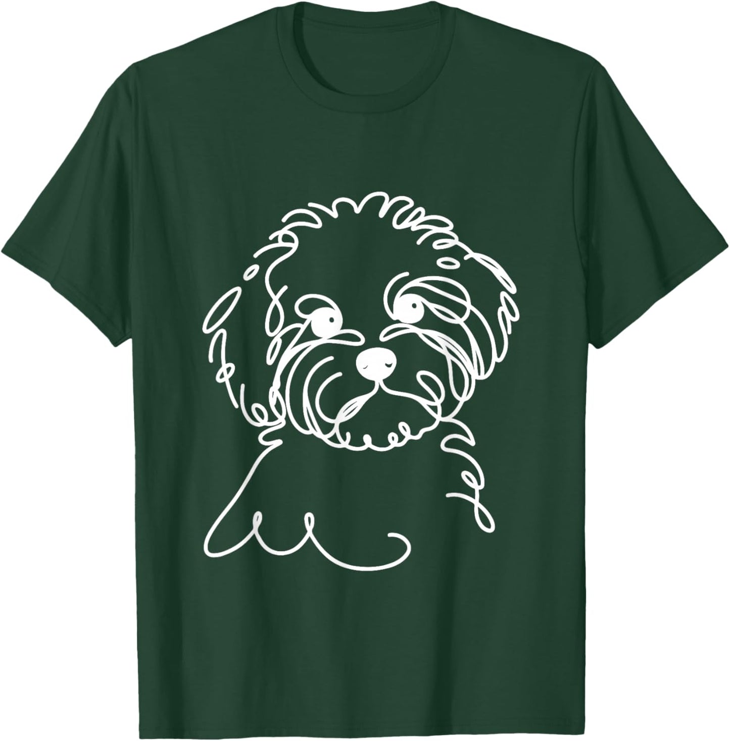 Line Art Dad Mom Dog - Maltipoo Women T-Shirt - T-Shirt | Forest