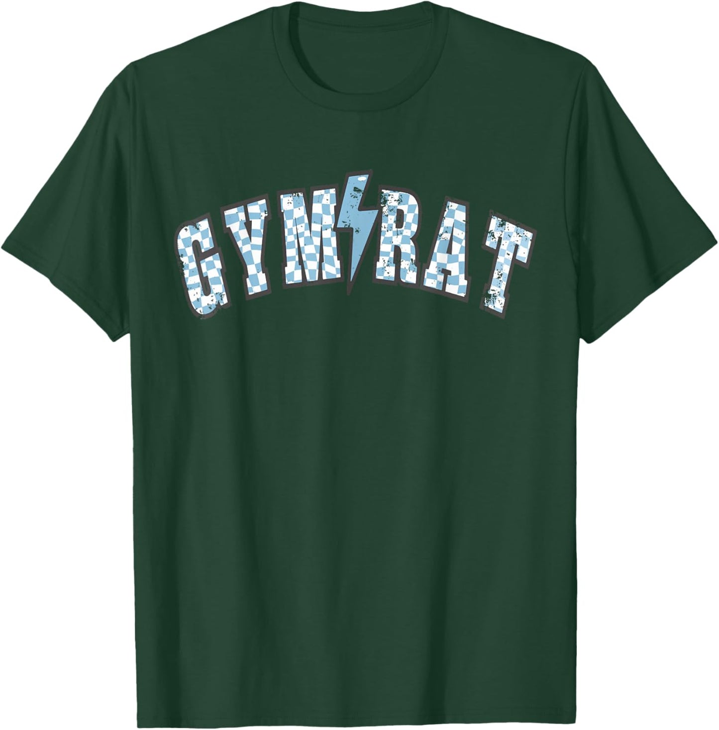 Gym Rat Muscle Mommy Trendy Checkerboard Weight Lifting T-Shirt - T-Shirt | Forest