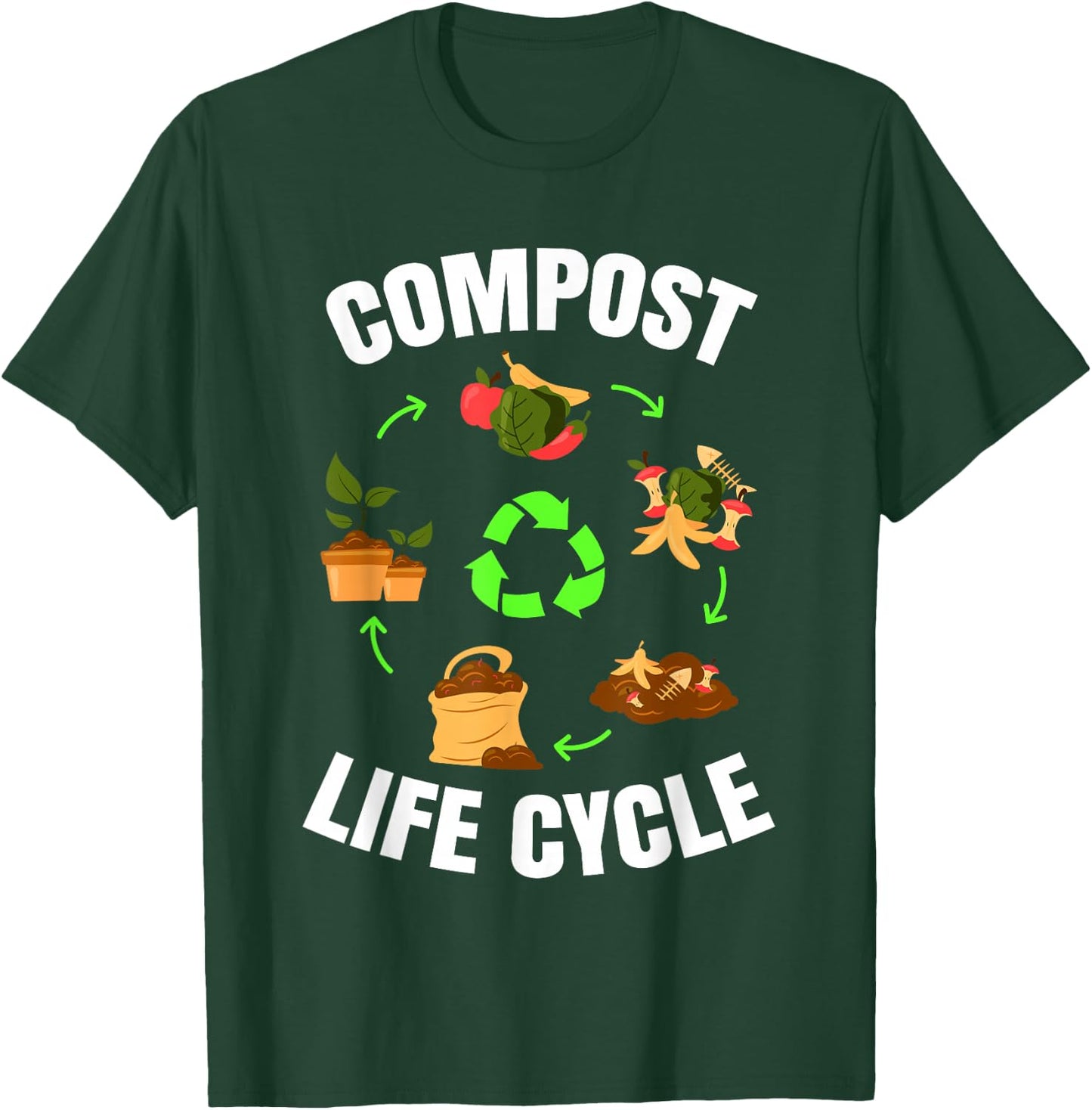 Compost Life Cycle T-Shirt - T-Shirt | Forest