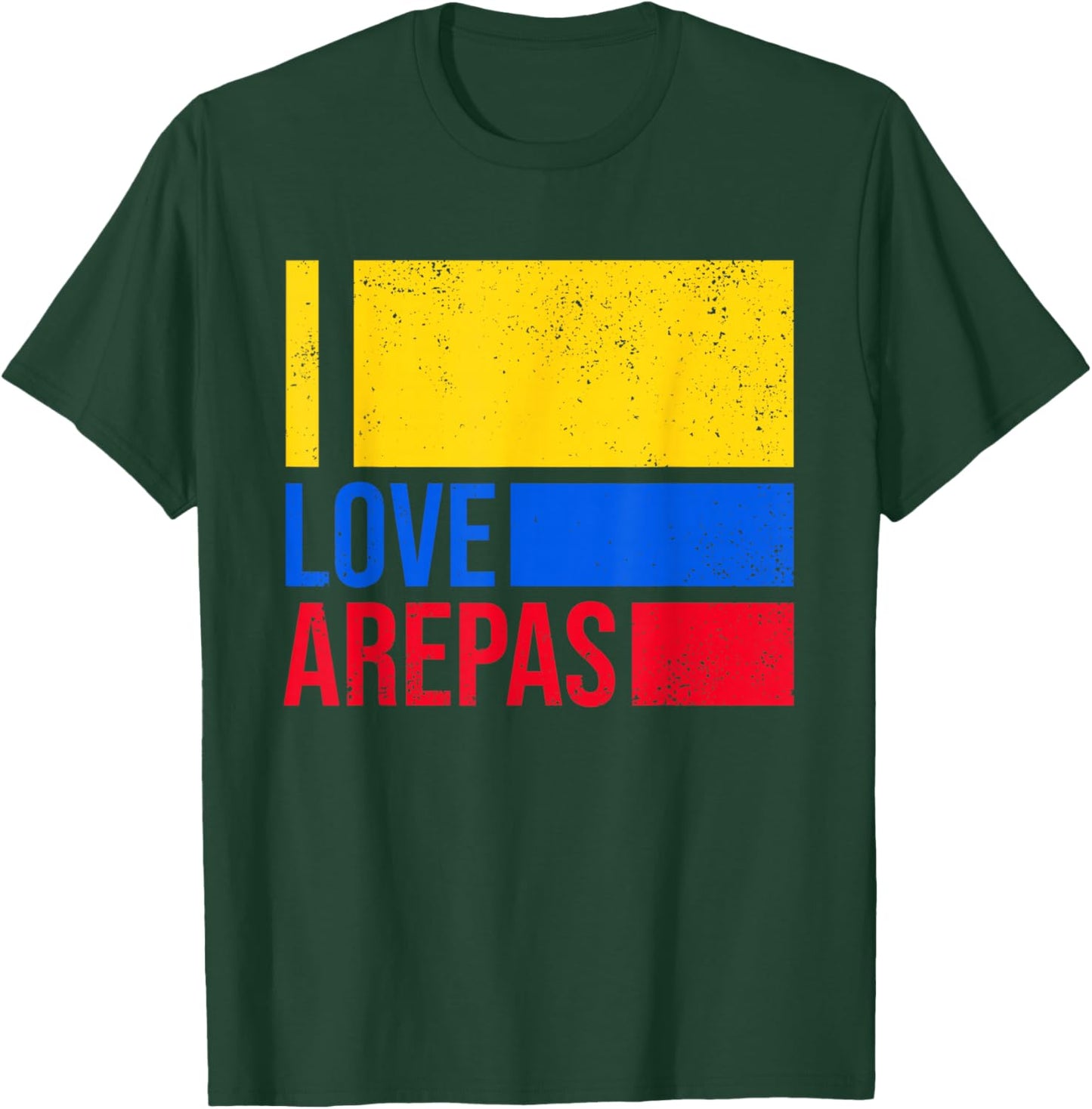I Love Arepas Colombia Flag Retro Vintage Funny Colombian T-Shirt - T-Shirt | Forest