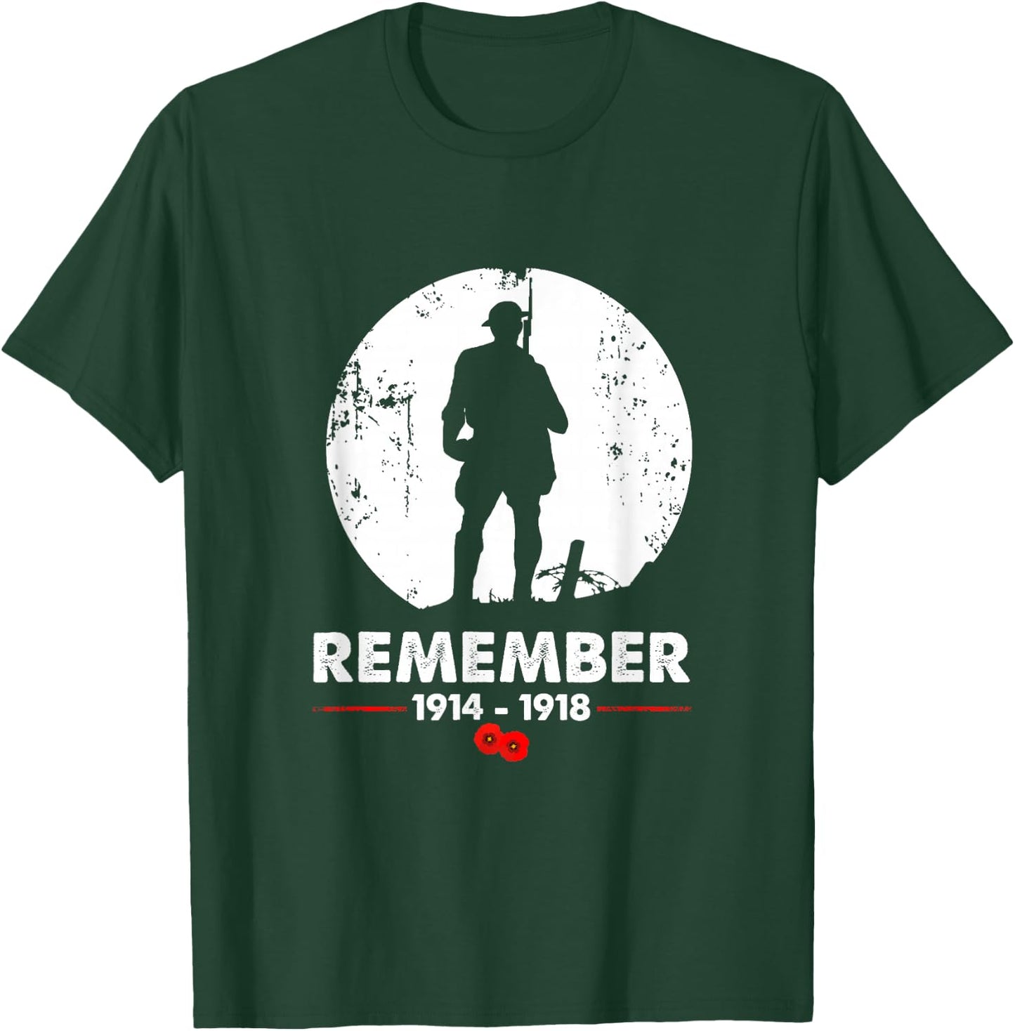 World War 1 Remember - First World War T-Shirt - T-Shirt | Forest
