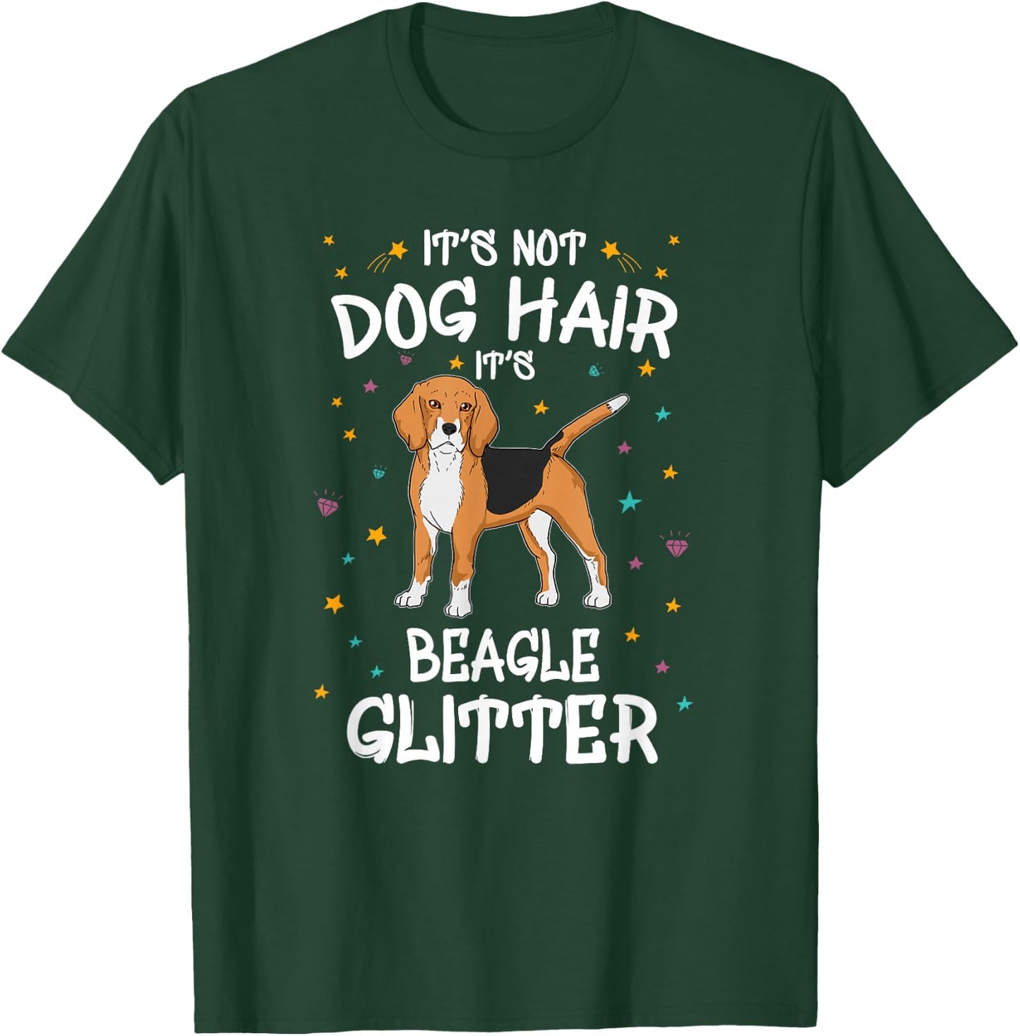 Beagle Glitter Dog Owner Gift Funny Dog T-Shirt - T-Shirt | Forest