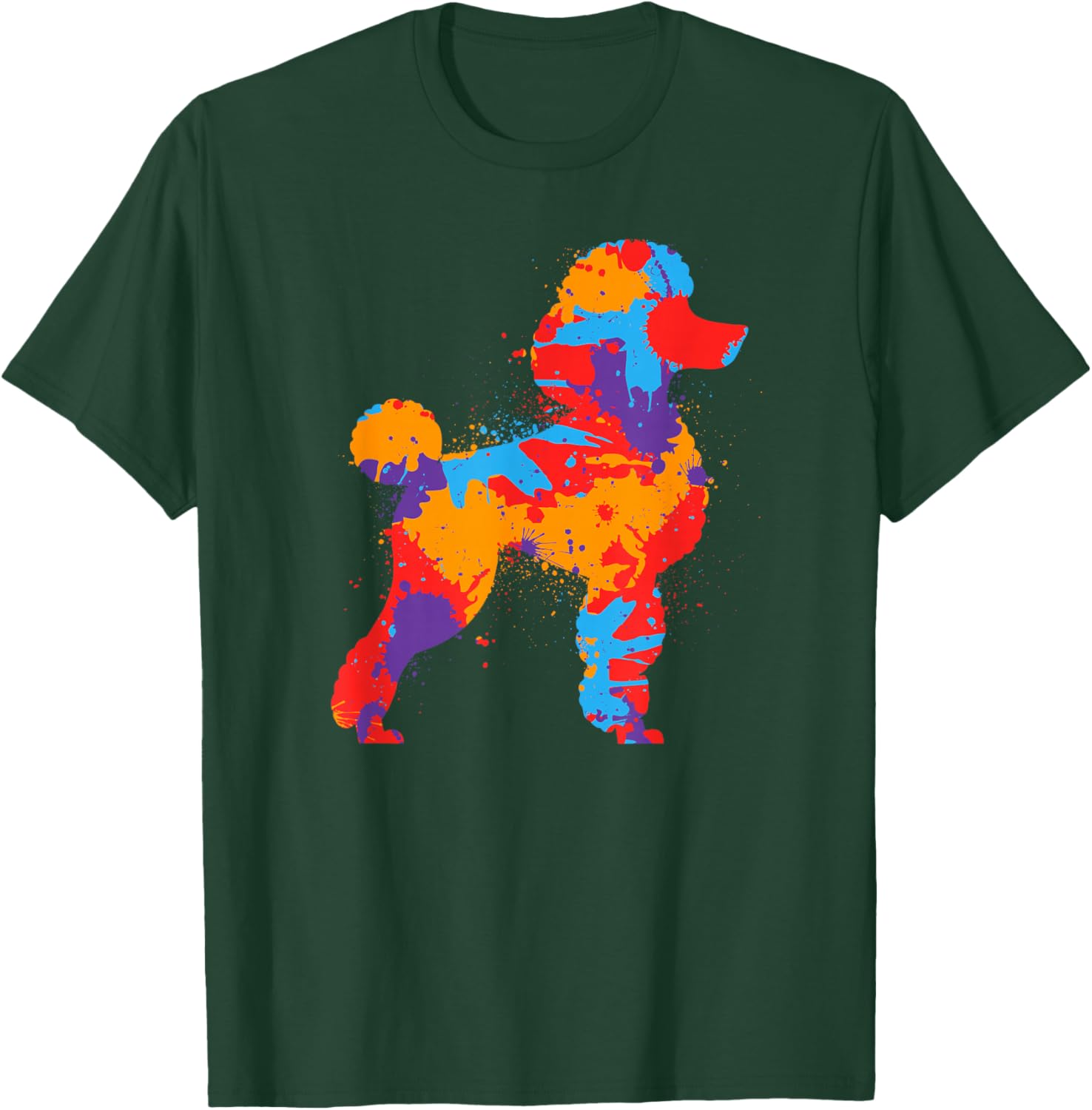 Poodle Dog Colorful Dogs Owner Girls Boys Poodles T-Shirt - T-Shirt | Forest