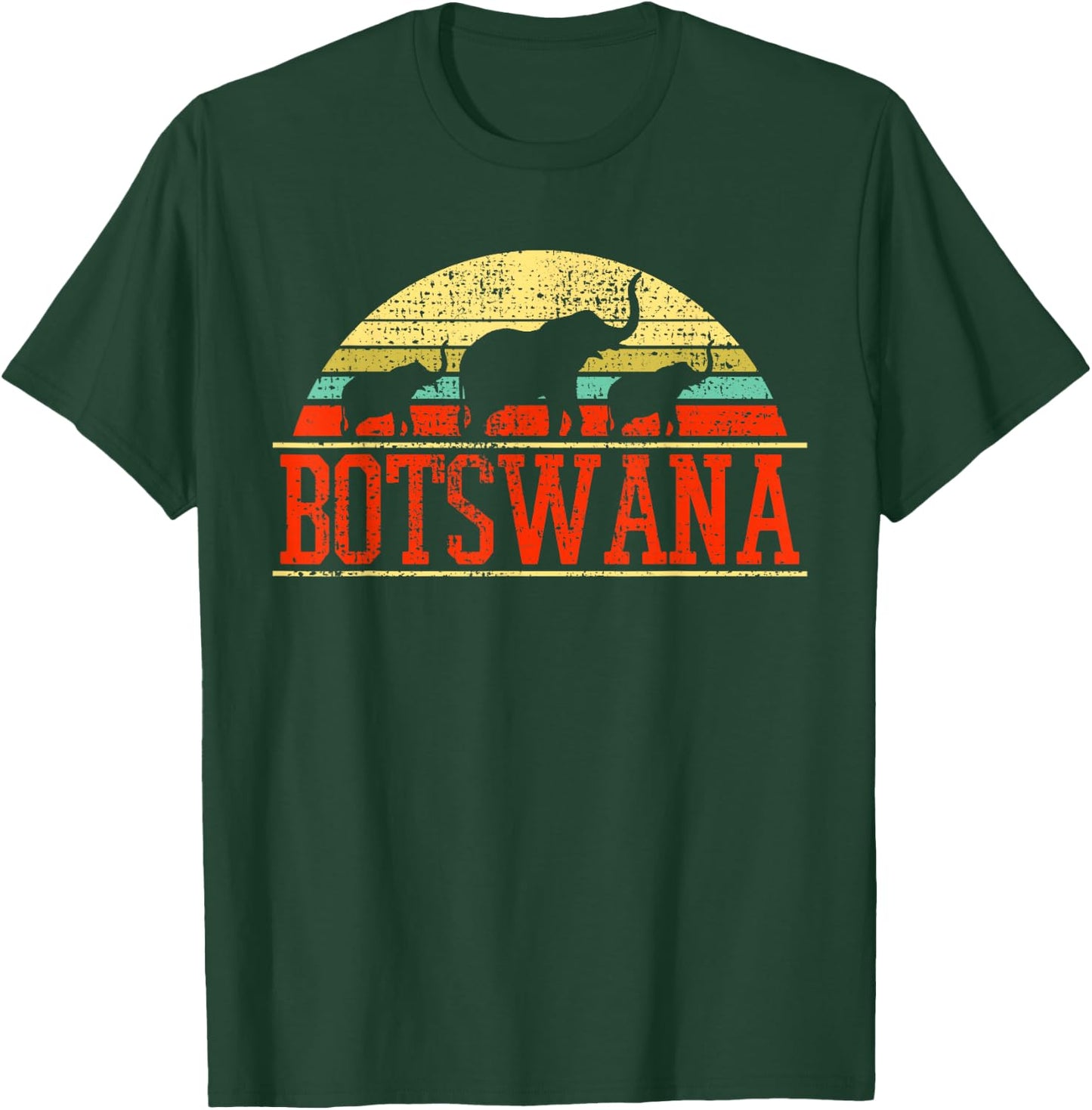 Botswana Safari Elephant Vintage T-Shirt - T-Shirt | Forest
