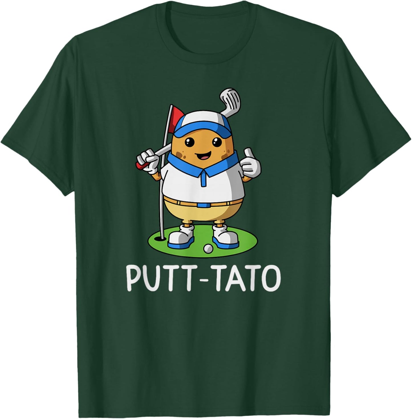 Putt-tato Golfing Potatoes Potato Funny Golf Player Pun T-Shirt - T-Shirt | Forest