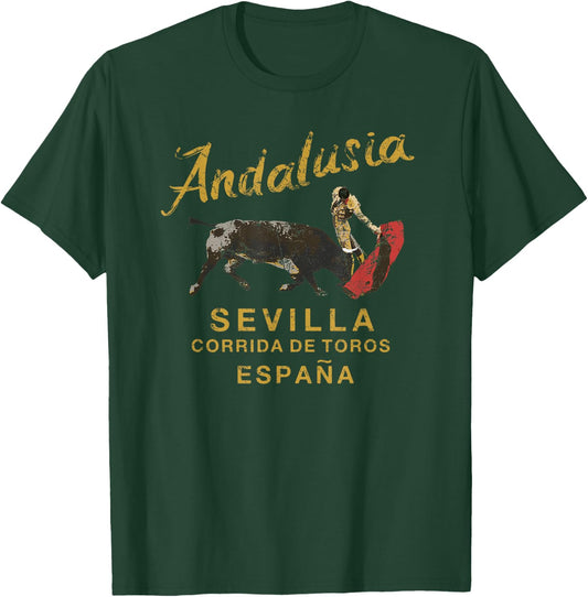 SPAIN Seville Bullfight Andalusia Vintage T-Shirt - T-Shirt | Forest
