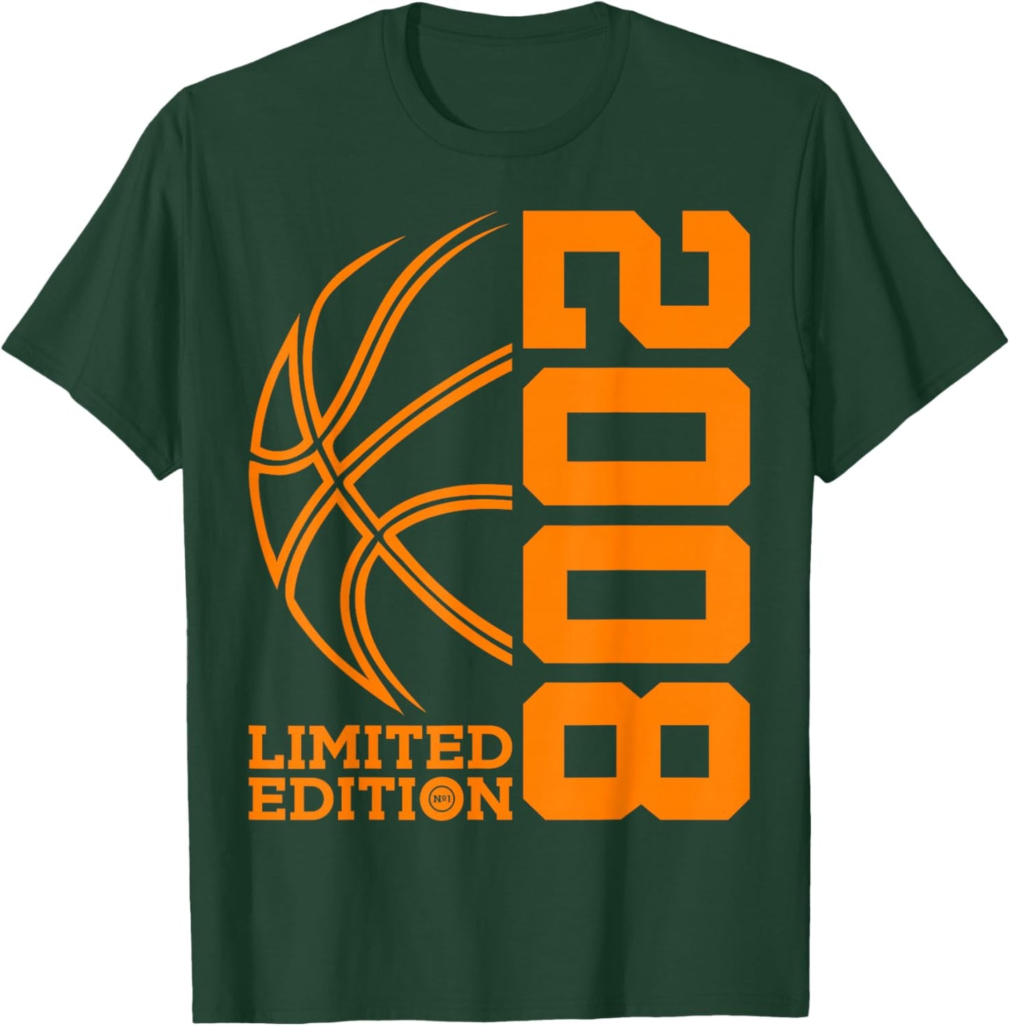 18th BIRTHDAY BASKETBALL LIMITED EDITION 2008 T-Shirt - T-Shirt | Forest