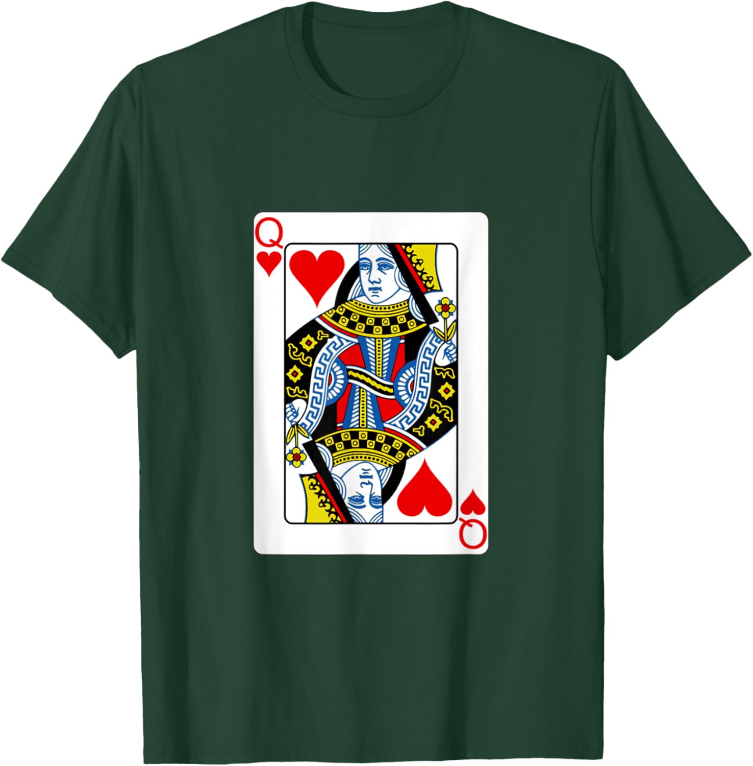 funny halloween shirt 2025 Queen Playing Card Costume fun T-Shirt - T-Shirt | Forest