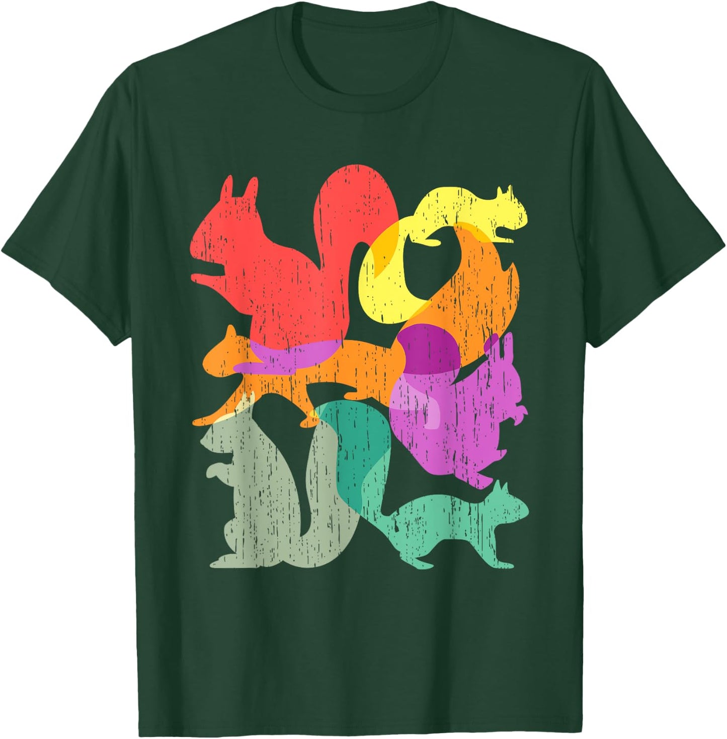 Vintage Squirrels Funny Forest Animal Rodent Lovers Outfit T-Shirt - T-Shirt | Forest