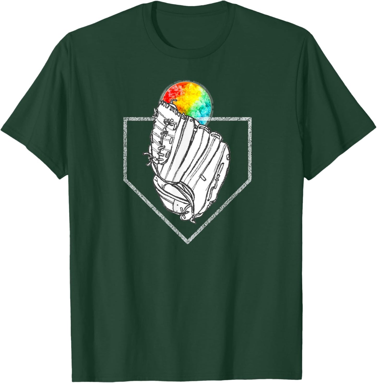Snow Cone Catch, Softball & Baseball, Snowcone T-Shirt - T-Shirt | Forest