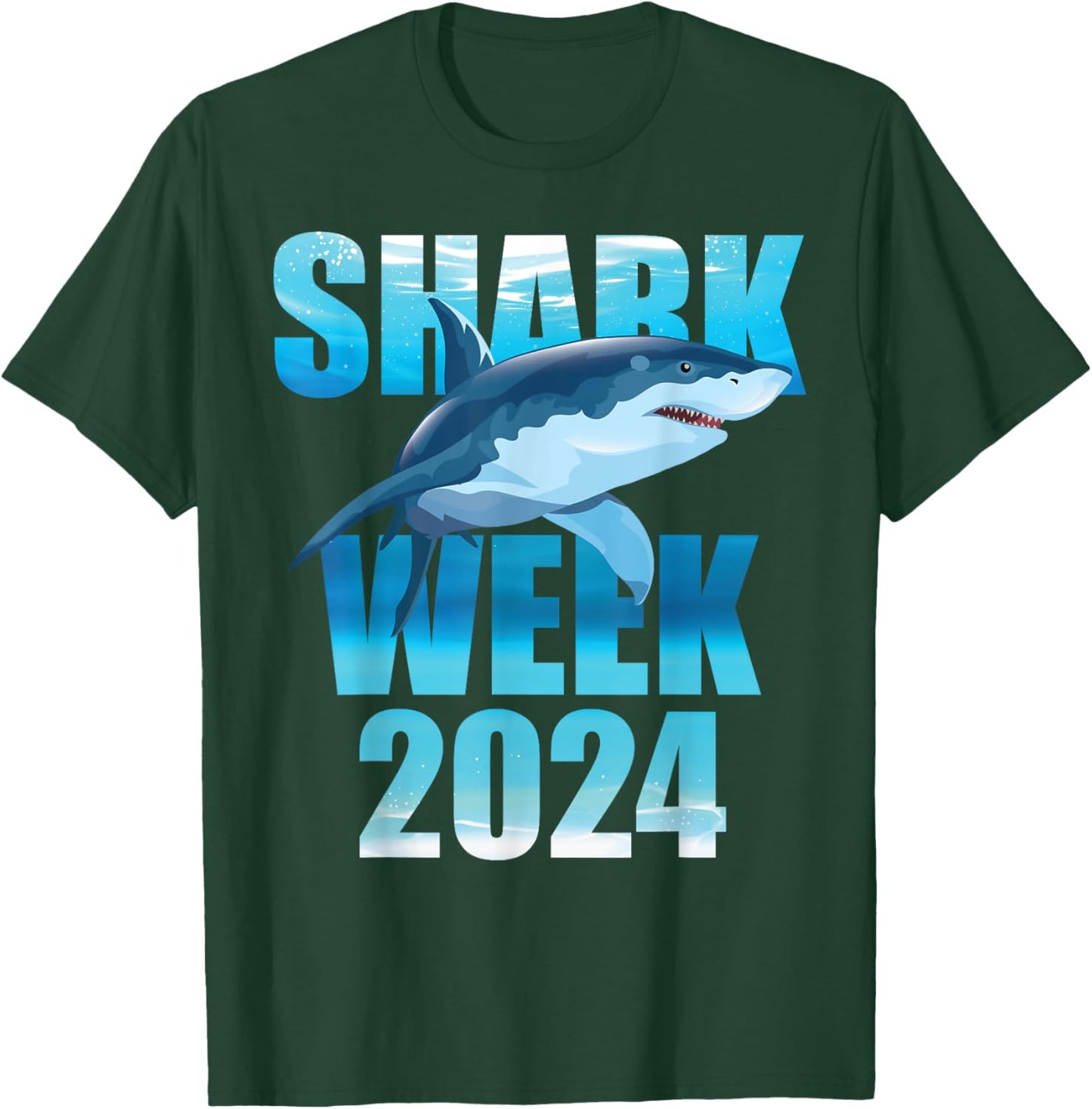 Shark 2024 Week Passion For Shark Lover Family Scuba Diver T-Shirt - T-Shirt | Forest