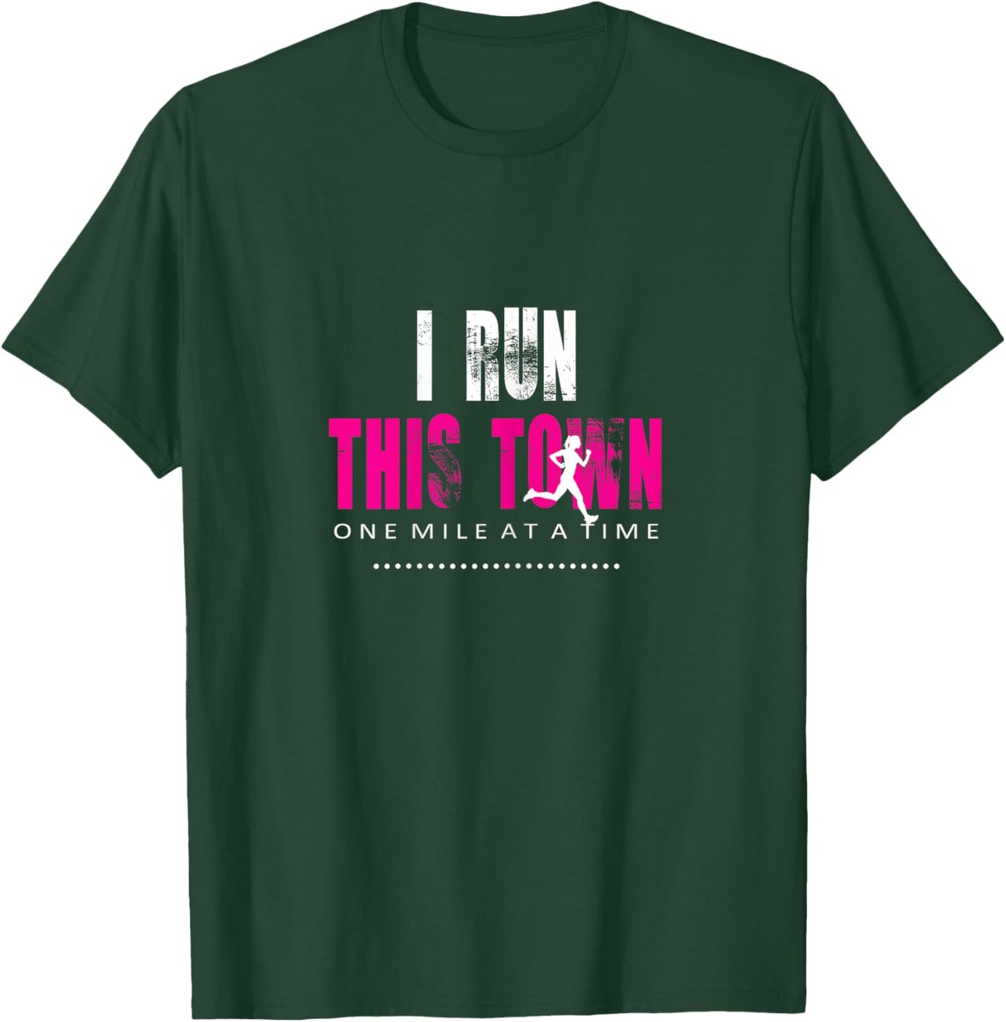 Women's Running Workout Tanks - I Run This Town T-Shirt - T-Shirt | Forest