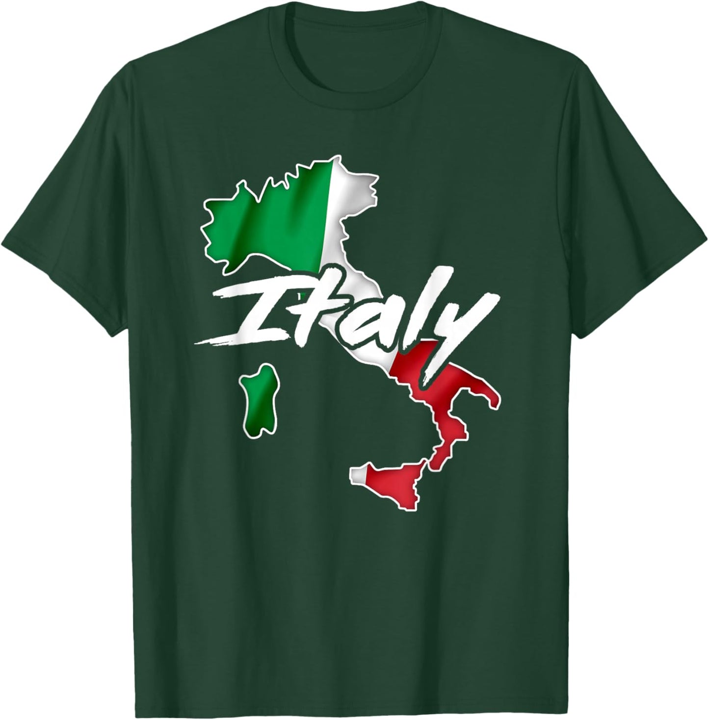 Italy Flag Italian Map Vintage Italia Boys Girls Souvenir T-Shirt - T-Shirt | Forest