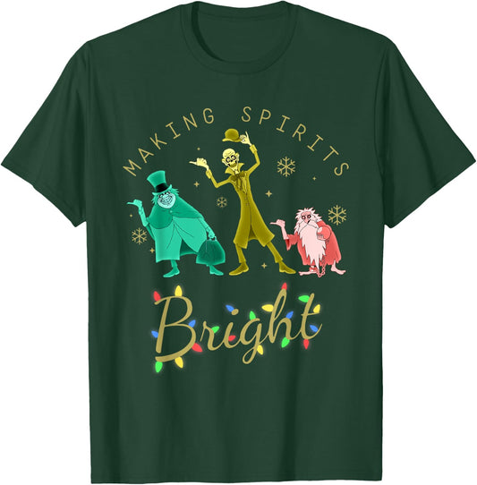 Making Spirits Bright Christmas Retro Groovy Christmas Ghost T-Shirt - T-Shirt | Forest