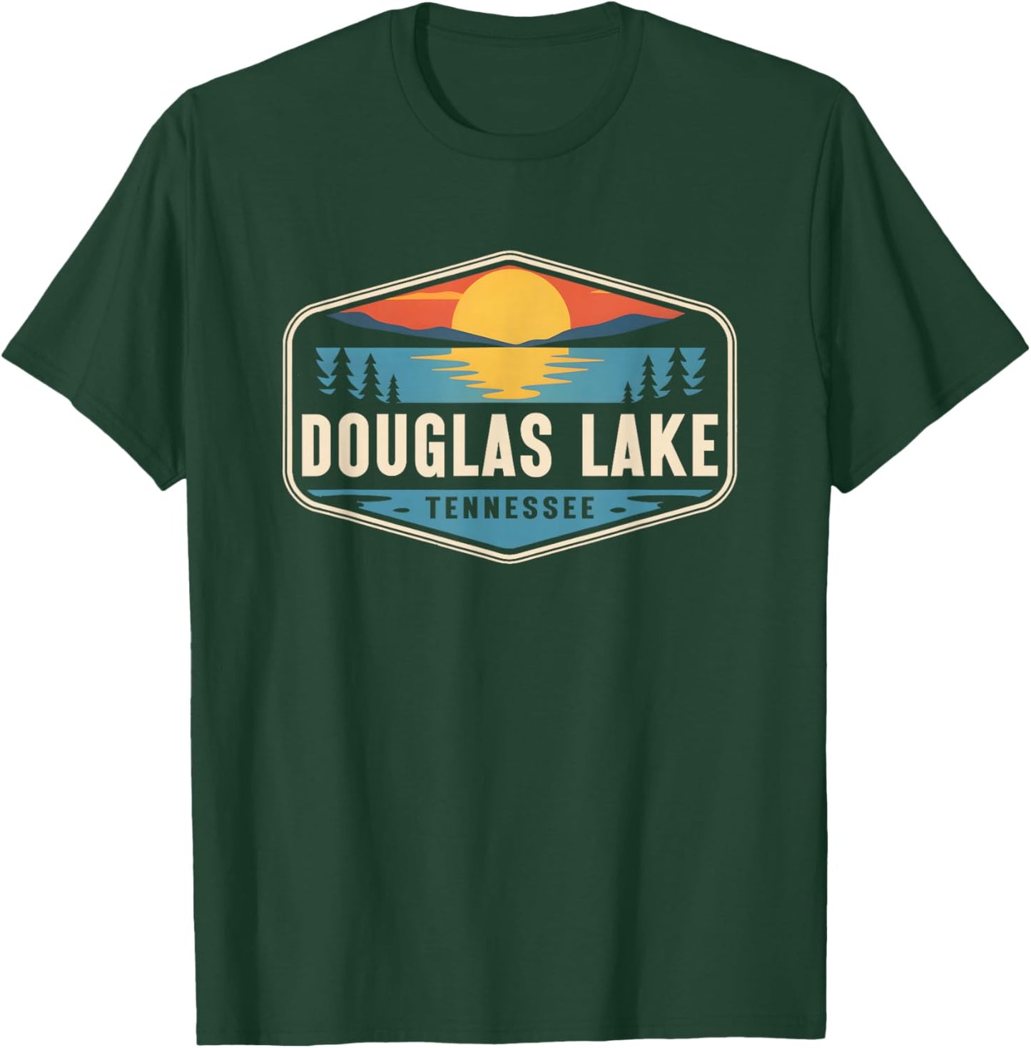 Douglas Lake Tennessee Outdoors Vintage T-Shirt - T-Shirt | Forest