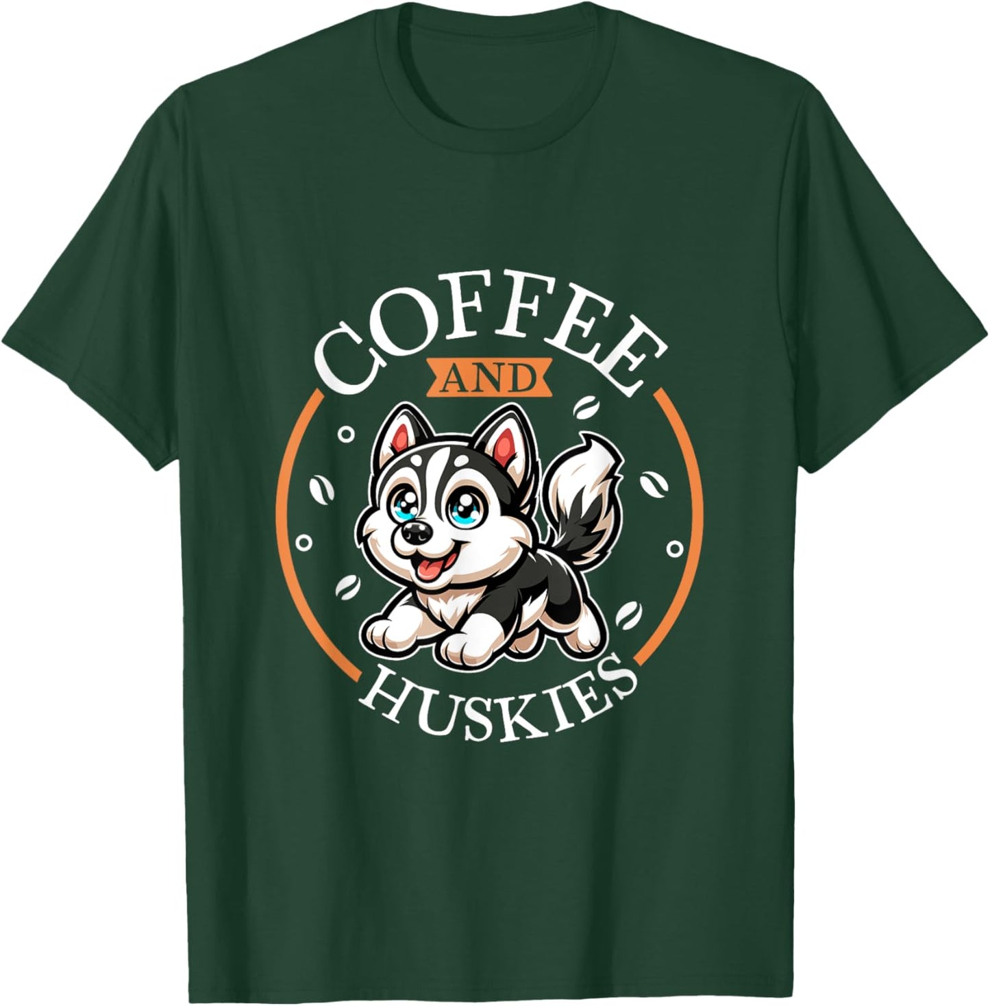 Coffee and Siberian Husky T-Shirt - T-Shirt | Forest