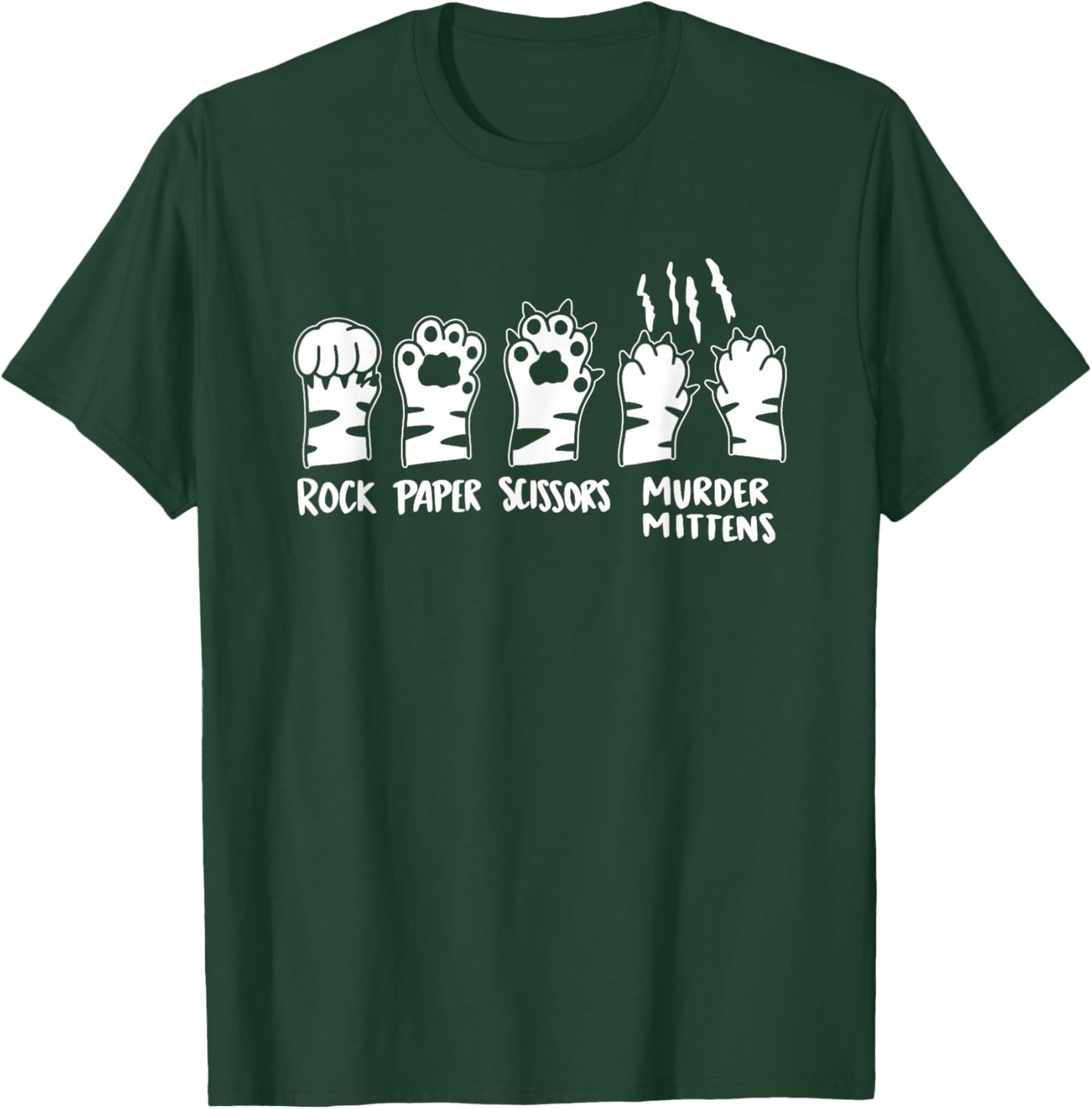 Rock Paper Scissors, Razor Tipped Murder Mittens T-Shirt - T-Shirt | Forest