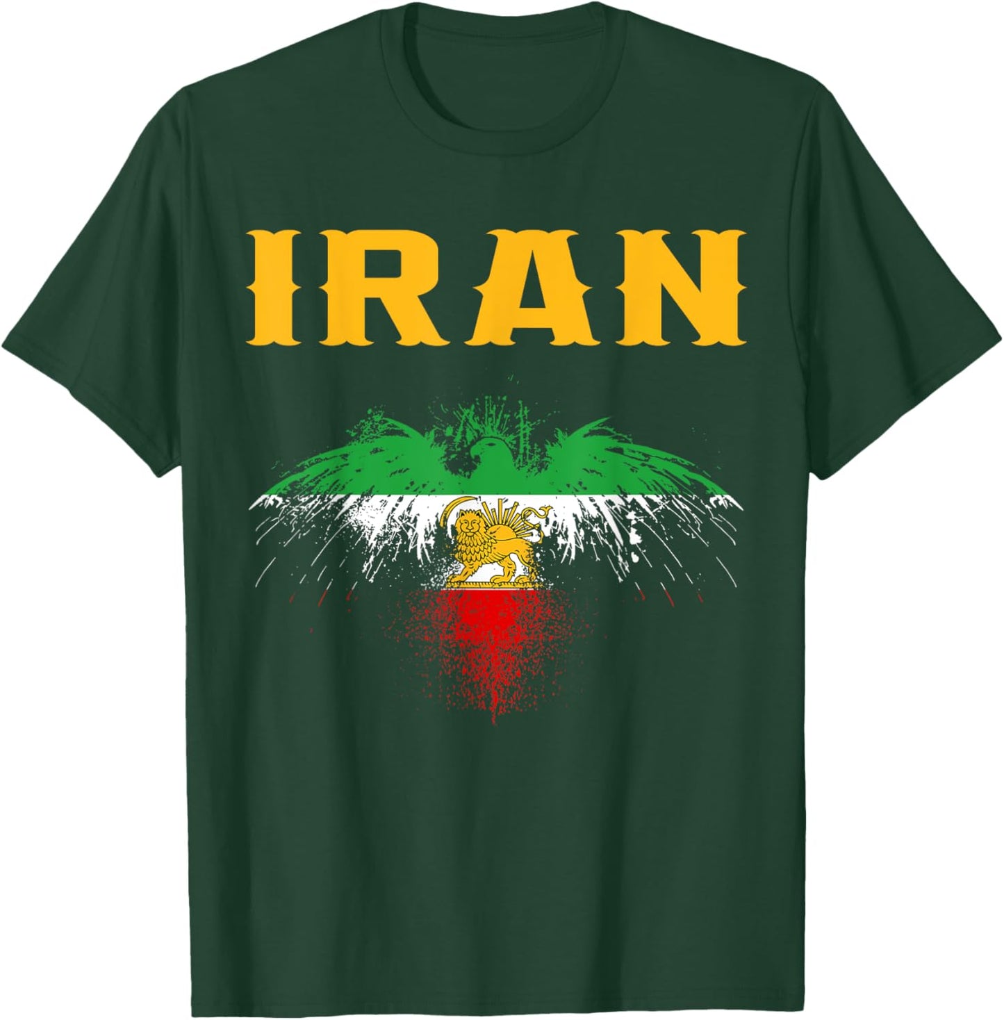 Iran,Iran Lion Sun Flag,Persian,Iran Flag. T-Shirt - T-Shirt | Forest