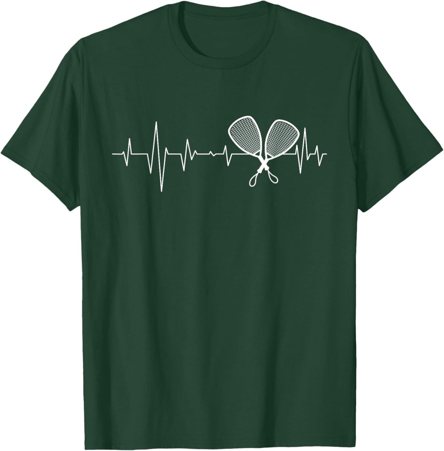 Racquetball - Pulse Heartbeat Athlete Sports Lover T-Shirt - T-Shirt | Forest